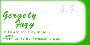 gergely fuzy business card