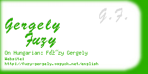 gergely fuzy business card